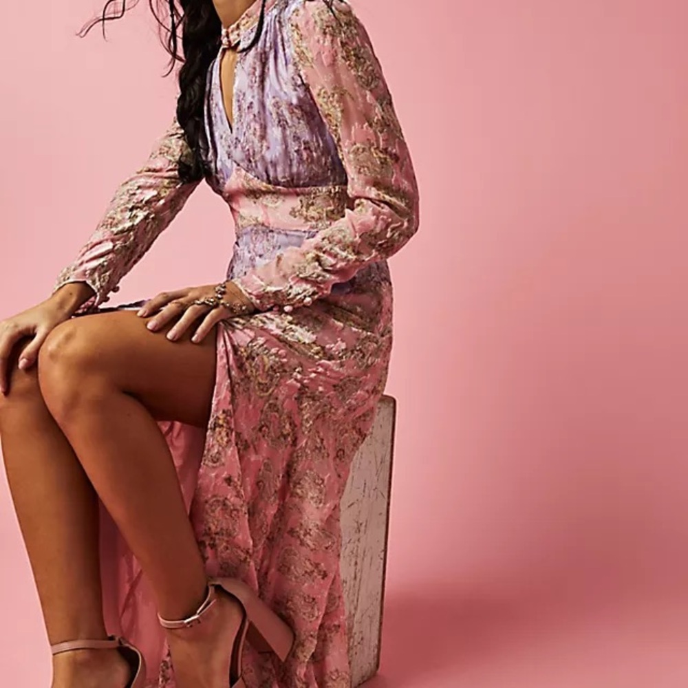Floral Long Sleeve Maxi Dress